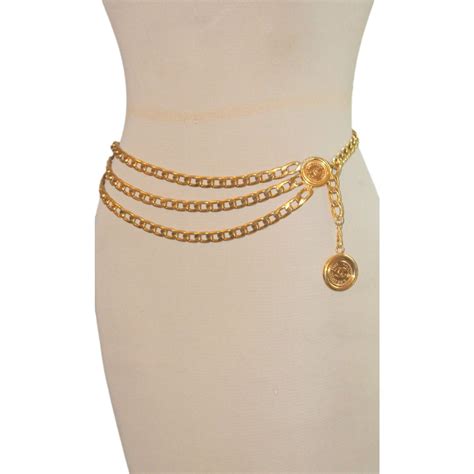 gold chain belt chanel